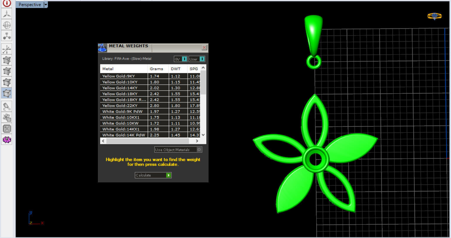 cute flower pendant with a diamond with bezel setting  3D print model_7
