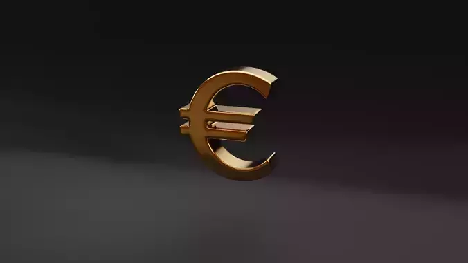 Golden Euro Currency Symbol