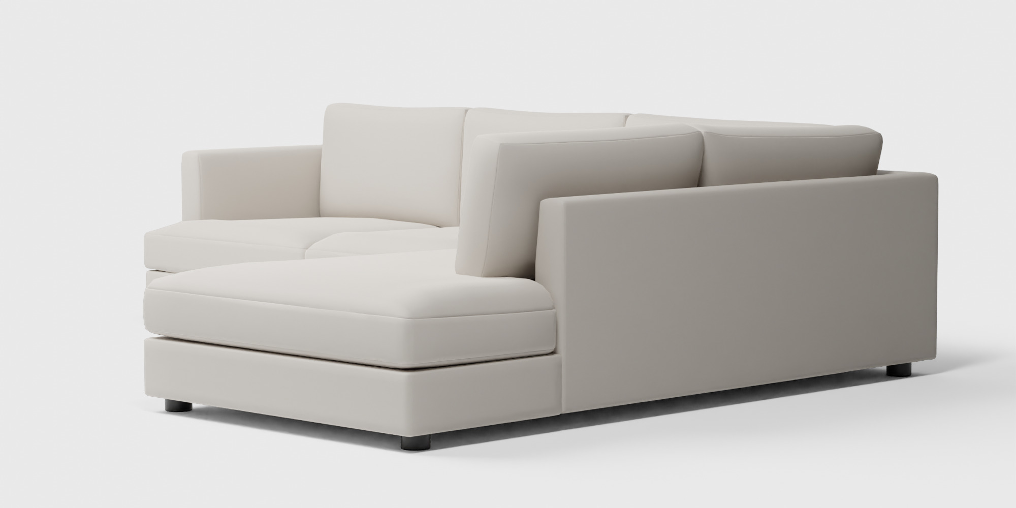 Haven Sectional Set 01 Left Arm Sofa Terminal Chaise Low-poly 3D model_2