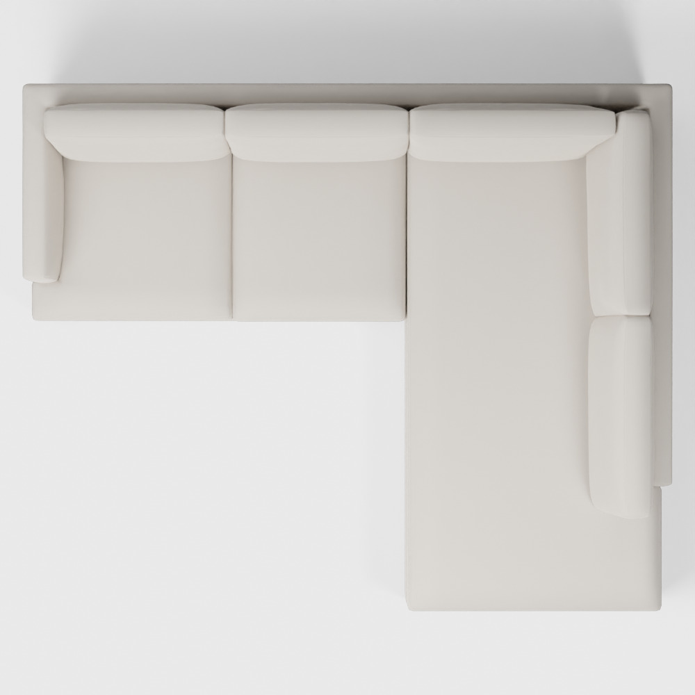 Haven Sectional Set 01 Left Arm Sofa Terminal Chaise Low-poly 3D model_9