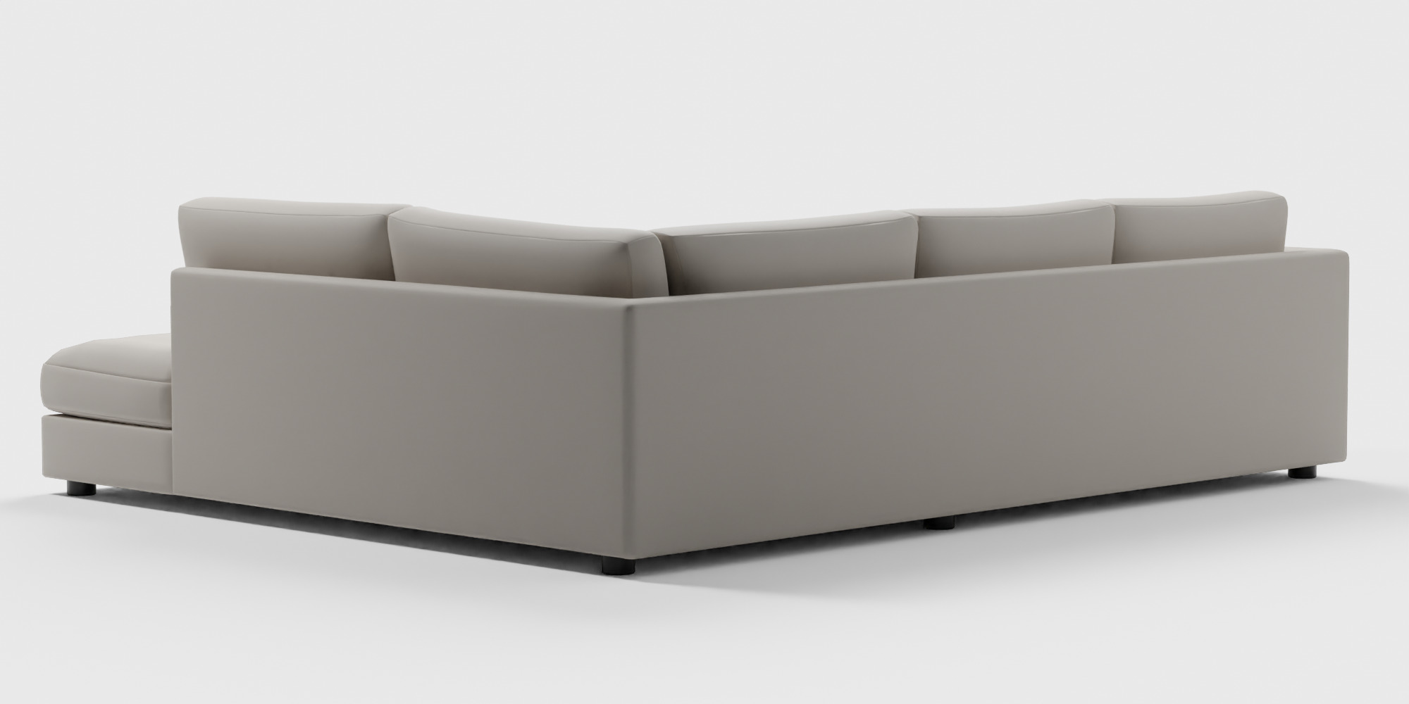 Haven Sectional Set 01 Left Arm Sofa Terminal Chaise Low-poly 3D model_4