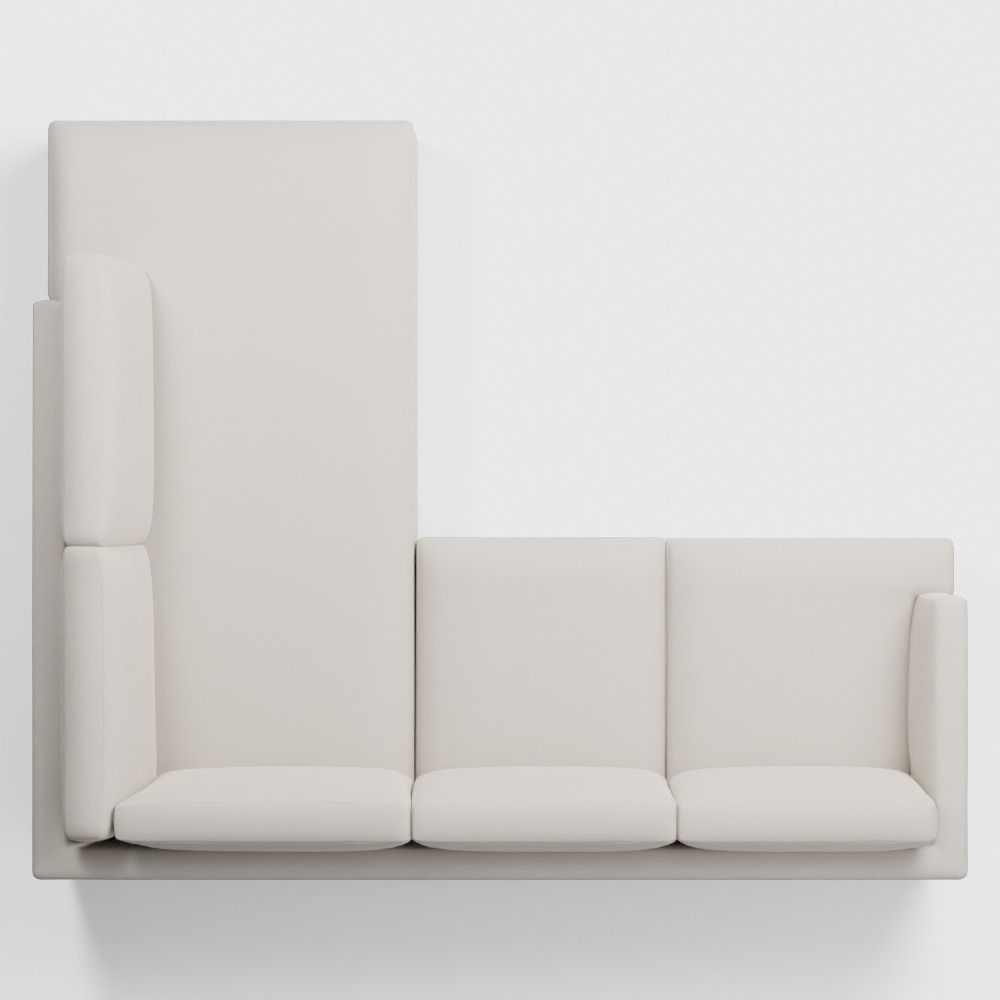 Haven Sectional Set 01 Left Arm Sofa Terminal Chaise Low-poly 3D model_11