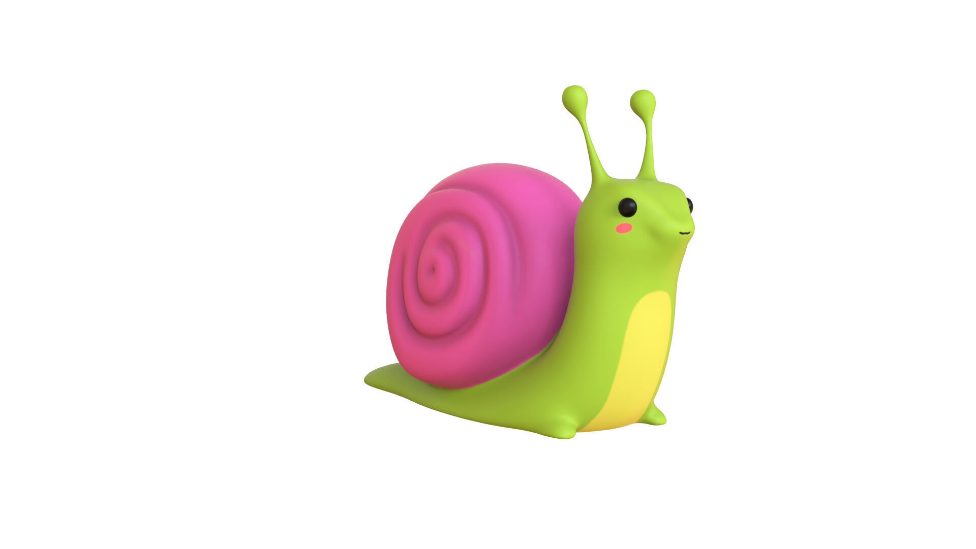 Cartoon Snail v009 - 3D Model Low Poly Low-poly 3D model_15