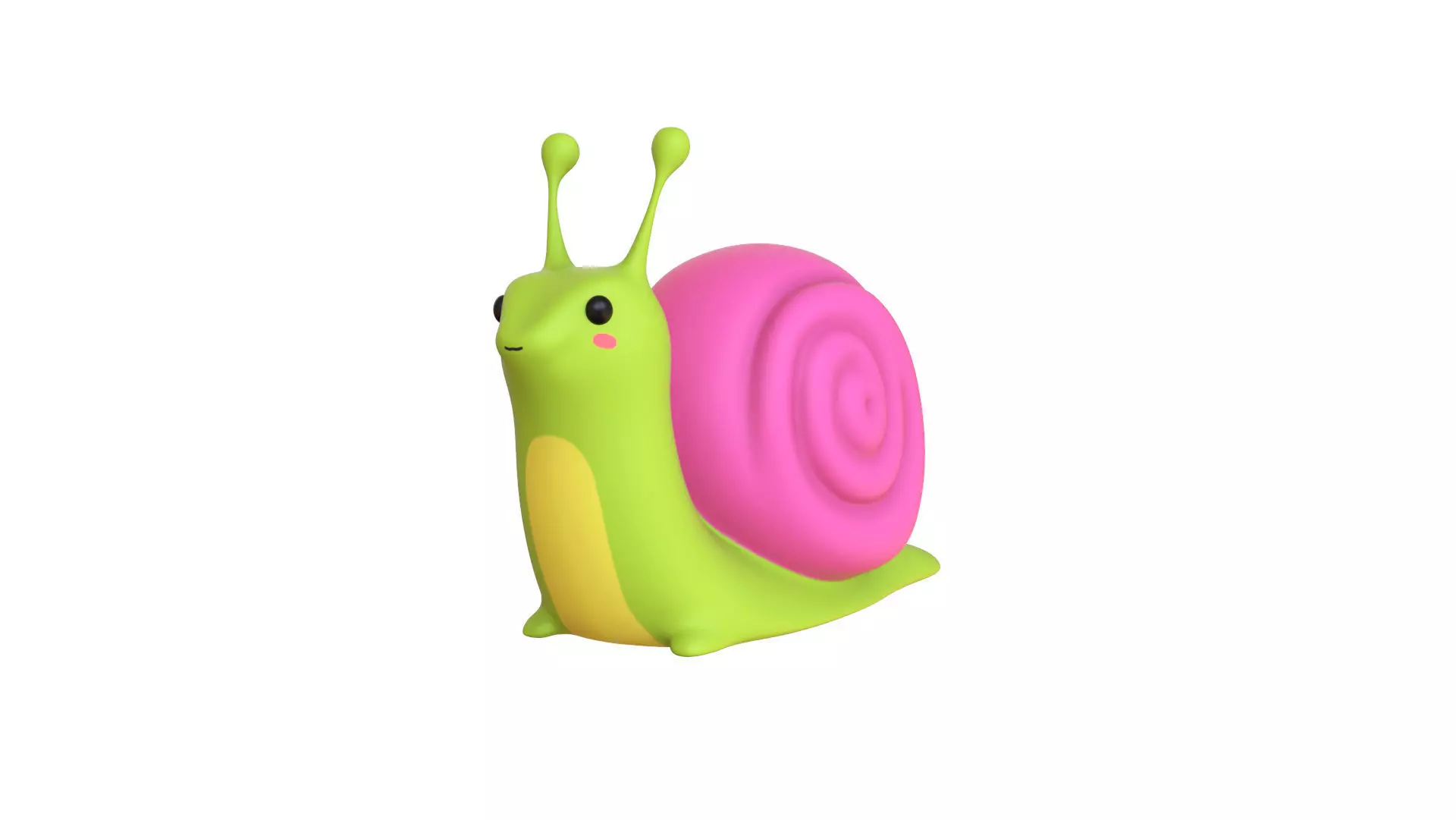 Cartoon Snail v009 - 3D Model Low Poly Low-poly 3D model_0
