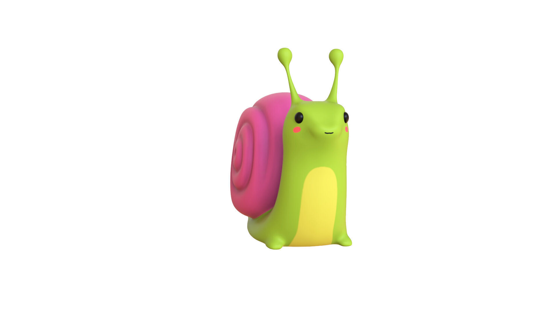 Cartoon Snail v009 - 3D Model Low Poly Low-poly 3D model_16