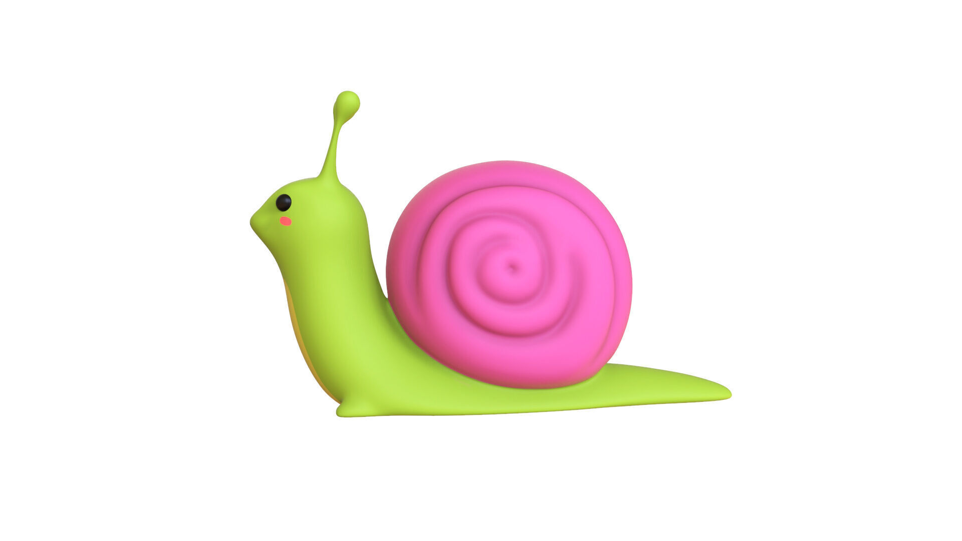 Cartoon Snail v009 - 3D Model Low Poly Low-poly 3D model_2