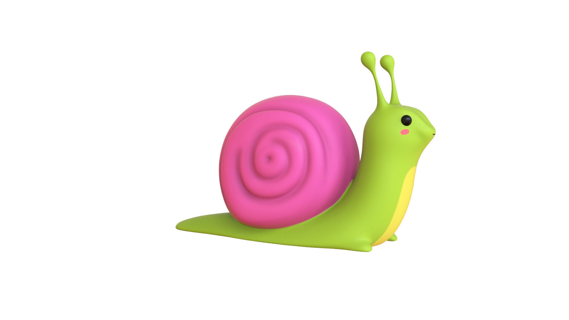 Cartoon Snail v009 - 3D Model Low Poly Low-poly 3D model_14