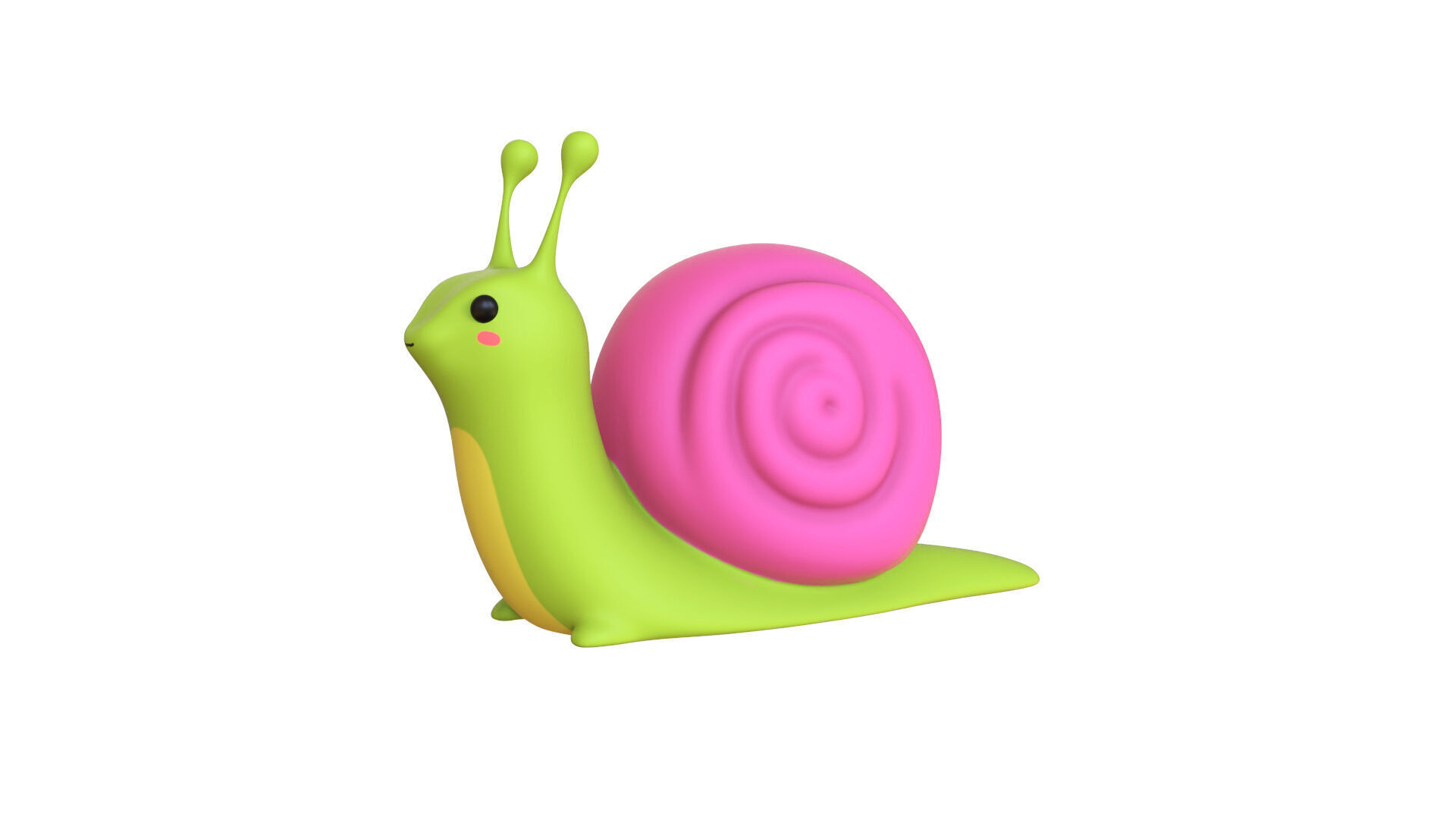 Cartoon Snail v009 - 3D Model Low Poly Low-poly 3D model_1