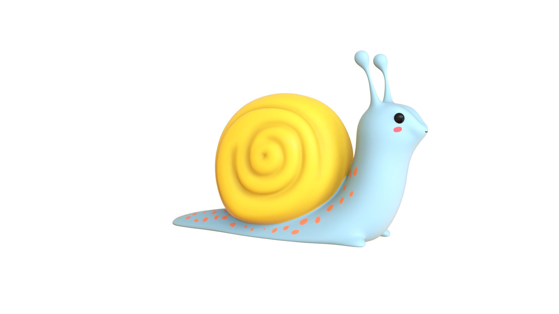 Cartoon Snail v010 - 3D Model Low Poly Low-poly 3D model_14