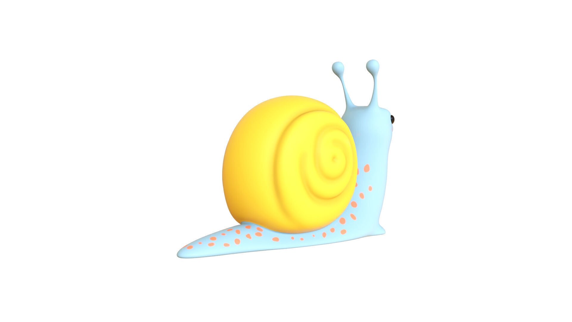 Cartoon Snail v010 - 3D Model Low Poly Low-poly 3D model_11