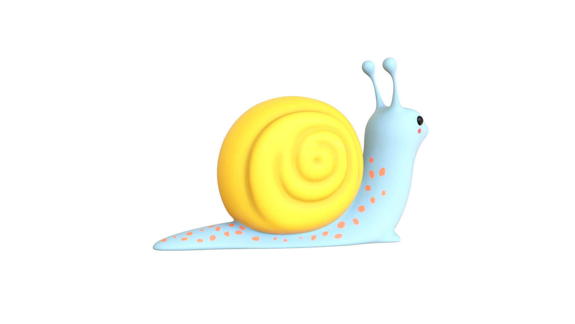 Cartoon Snail v010 - 3D Model Low Poly Low-poly 3D model_12