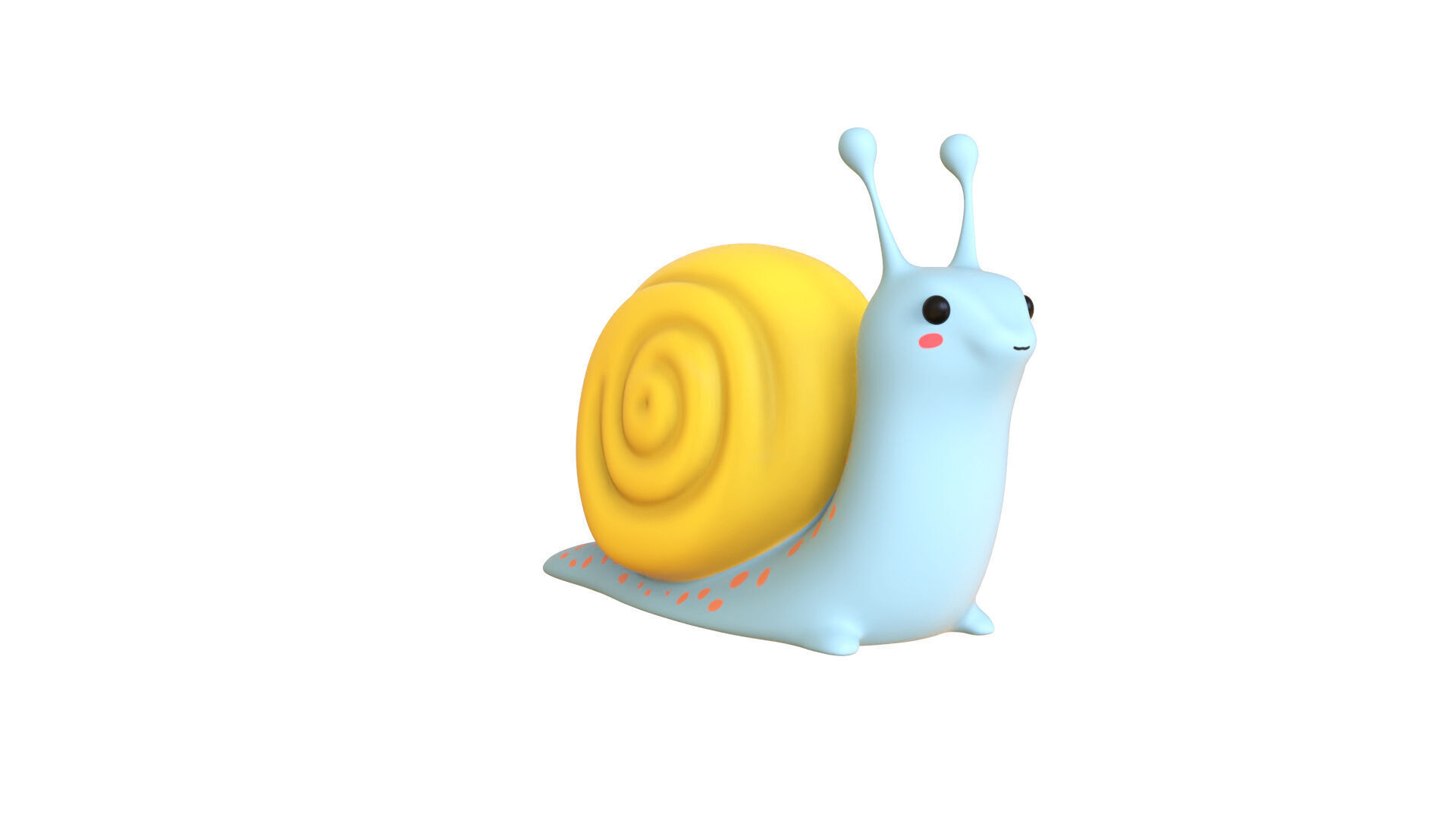Cartoon Snail v010 - 3D Model Low Poly Low-poly 3D model_15