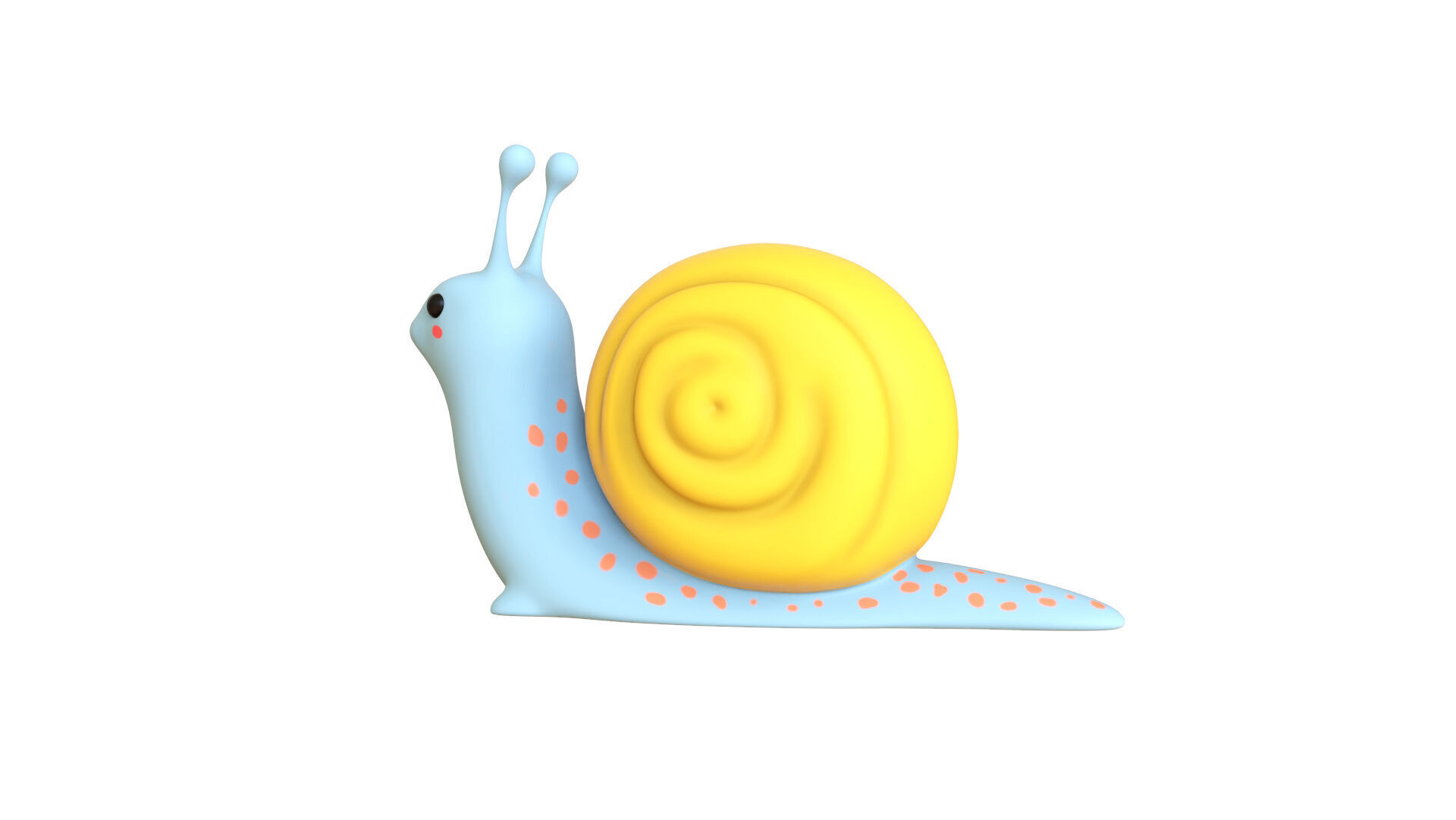 Cartoon Snail v010 - 3D Model Low Poly Low-poly 3D model_5
