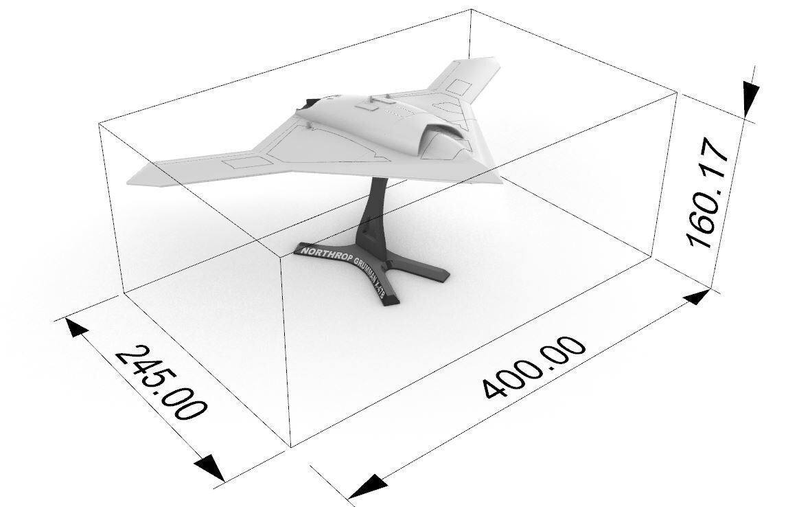 X-47B Northrop Grumman drone 3D print model_1