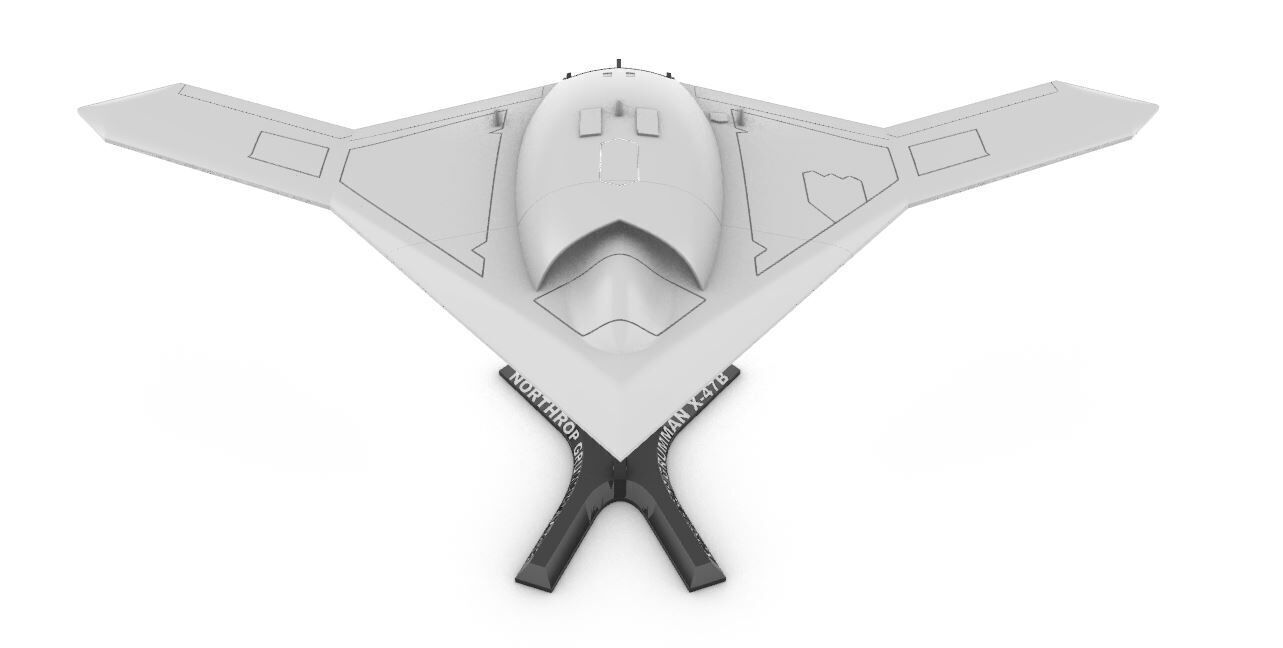 X-47B Northrop Grumman drone 3D print model_4