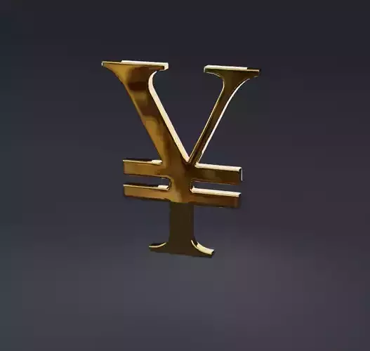 Golden Yen Symbol