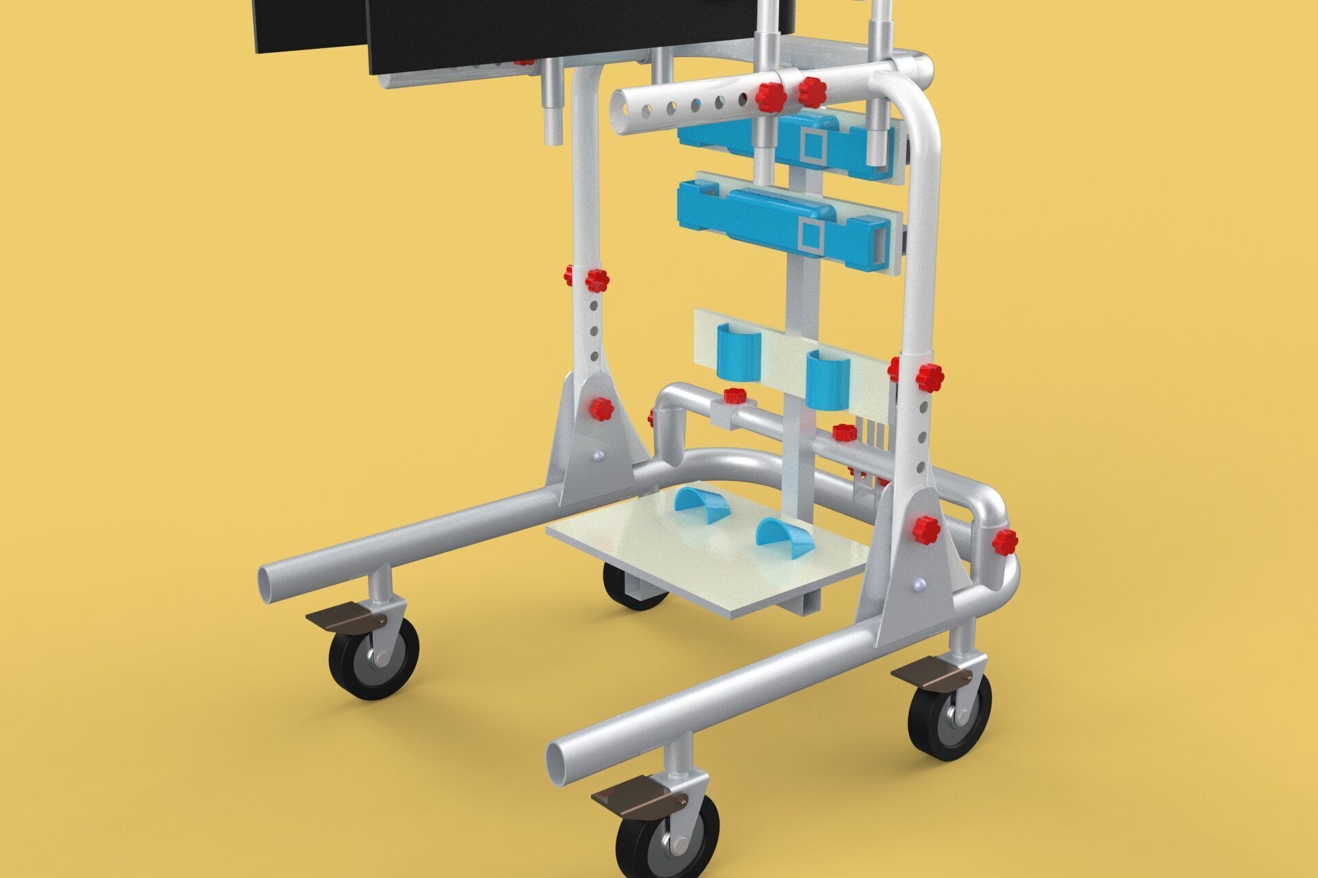 GAIT TRAINER SWING REHAB WALKING EXERCISE AIDS STAND PEDIATRIC 3D model_31