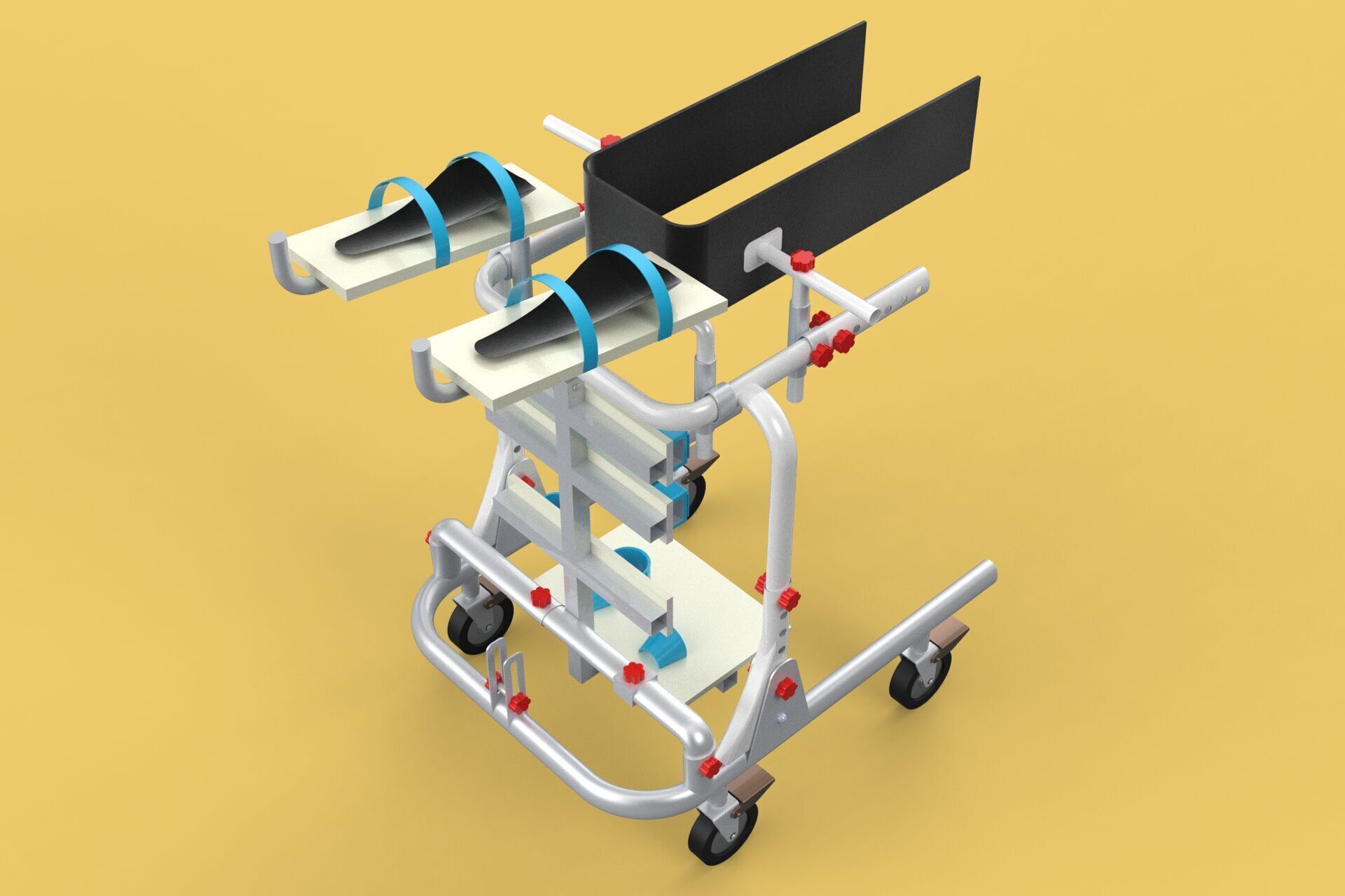 GAIT TRAINER SWING REHAB WALKING EXERCISE AIDS STAND PEDIATRIC 3D model_7