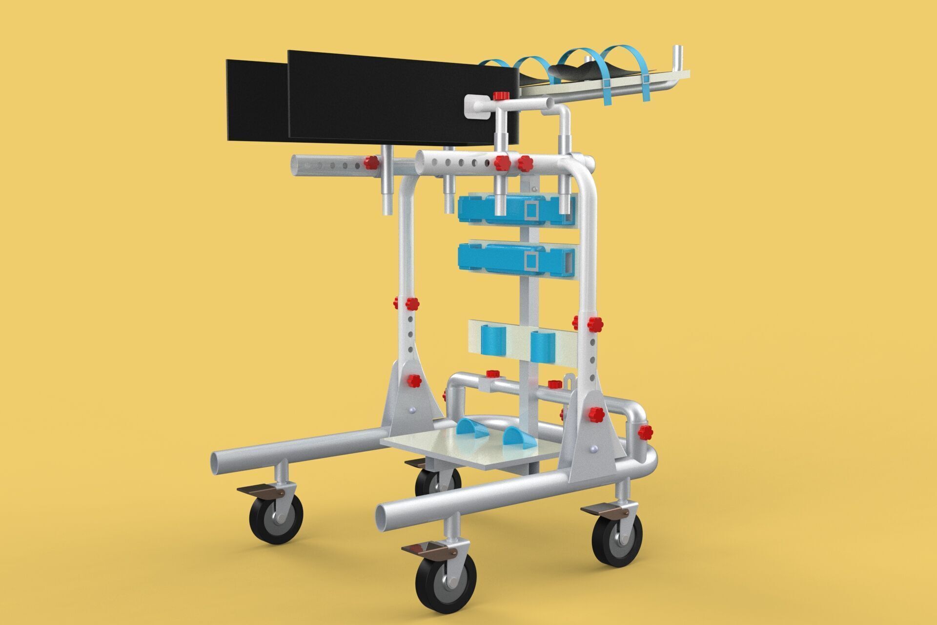 GAIT TRAINER SWING REHAB WALKING EXERCISE AIDS STAND PEDIATRIC 3D model_10