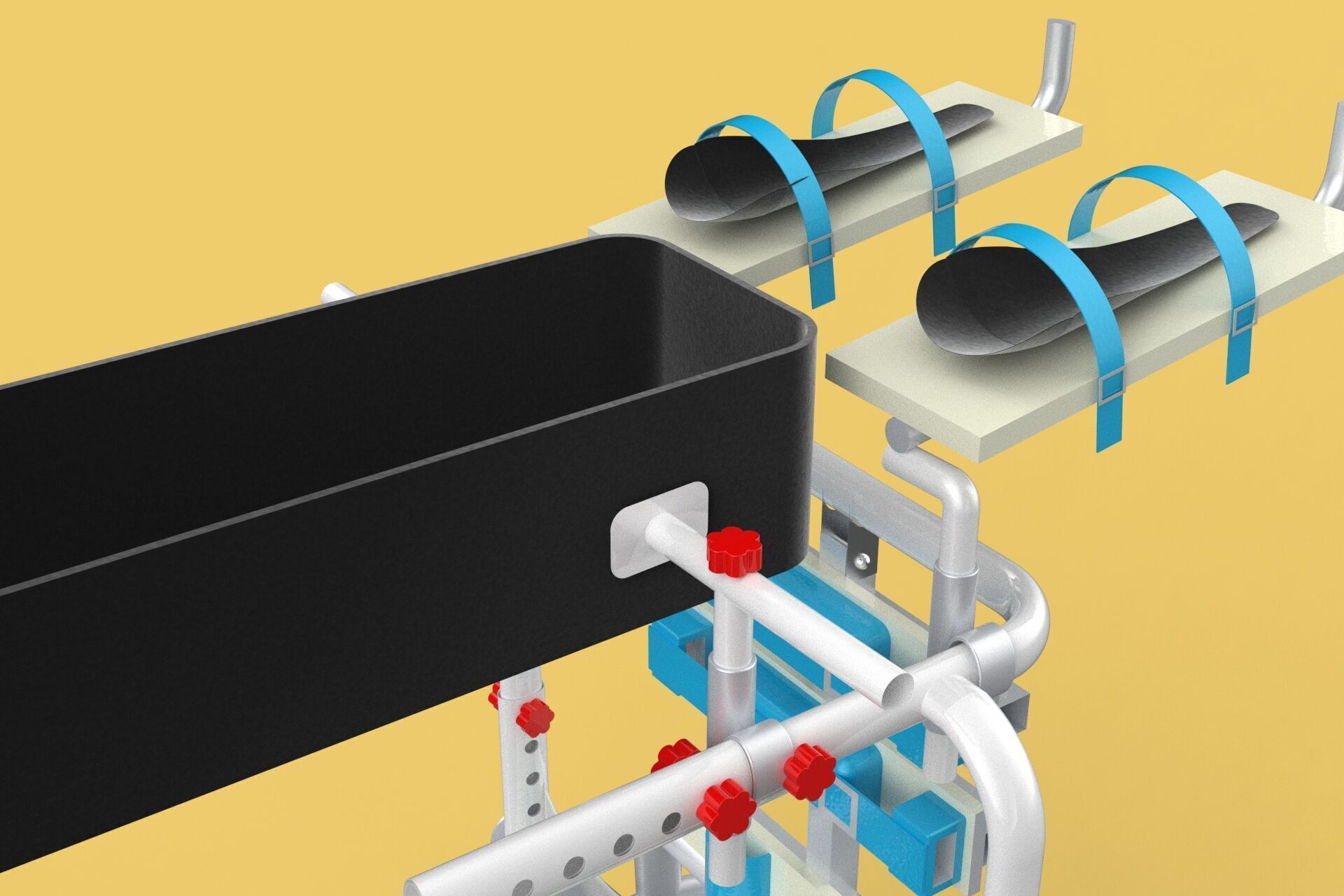 GAIT TRAINER SWING REHAB WALKING EXERCISE AIDS STAND PEDIATRIC 3D model_28