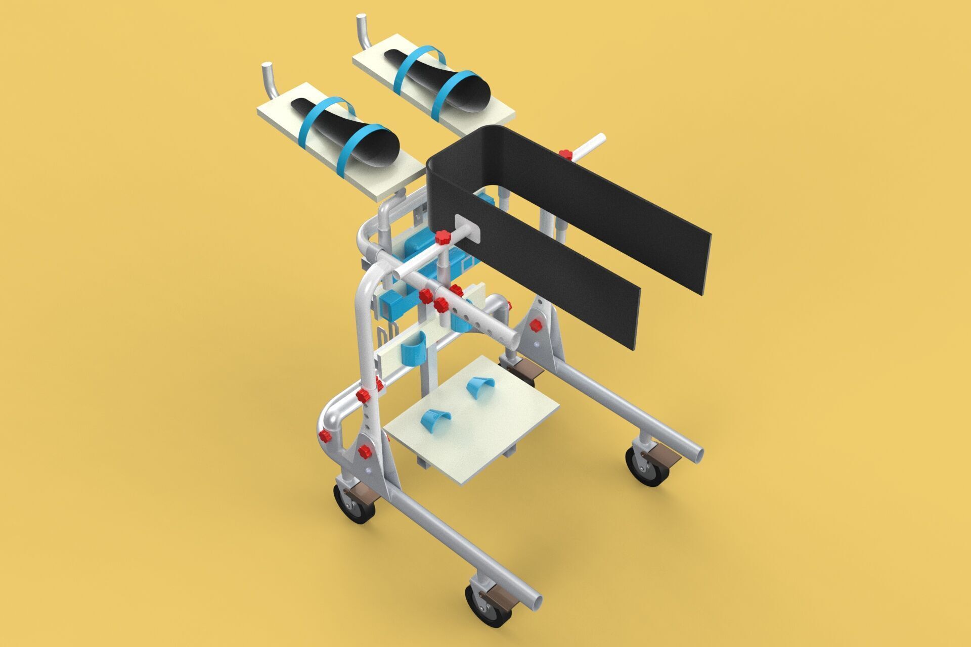 GAIT TRAINER SWING REHAB WALKING EXERCISE AIDS STAND PEDIATRIC 3D model_8