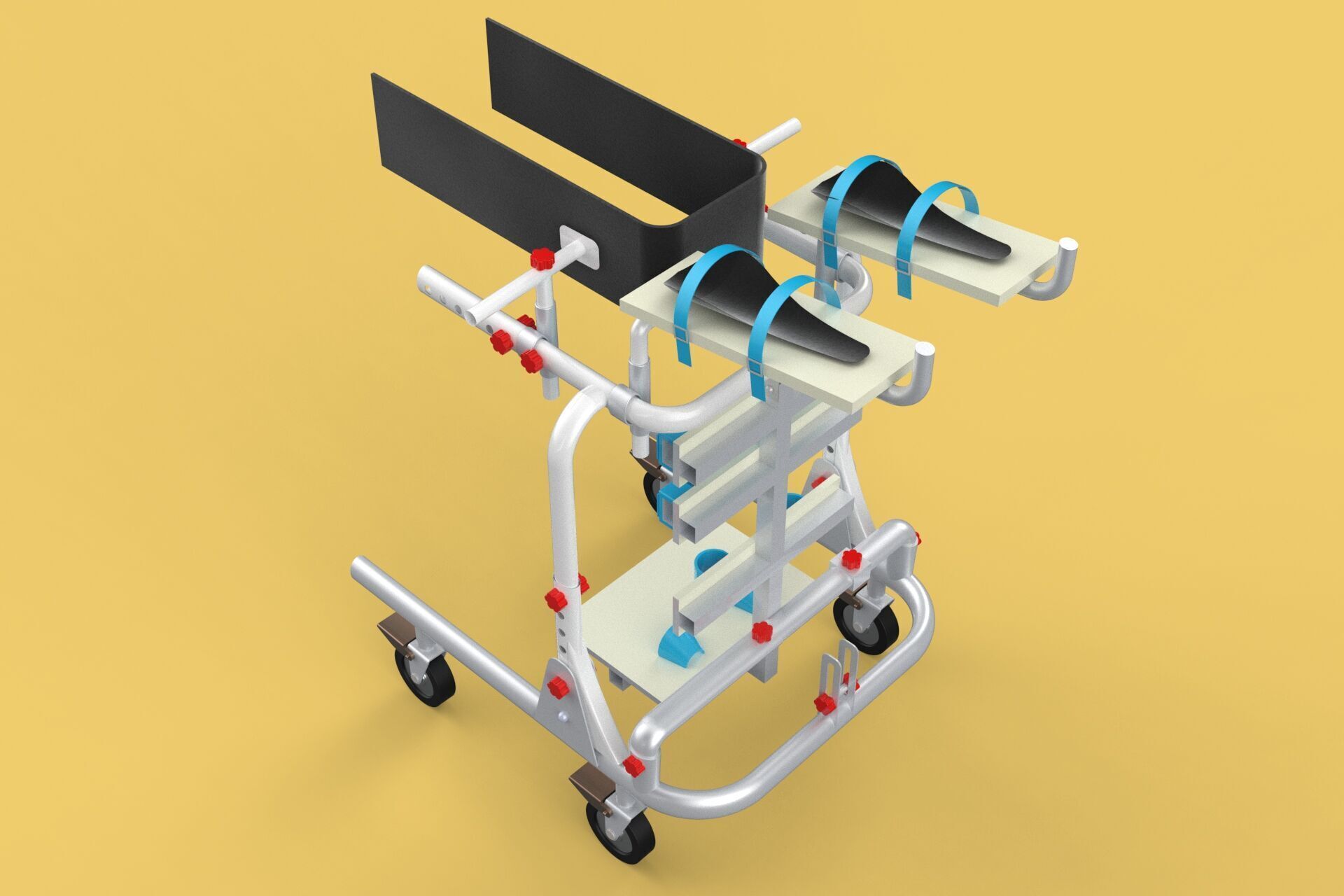 GAIT TRAINER SWING REHAB WALKING EXERCISE AIDS STAND PEDIATRIC 3D model_6