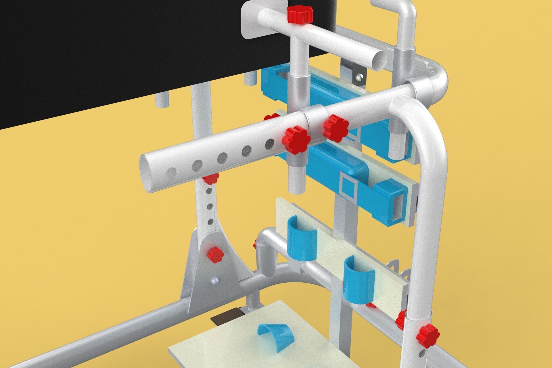 GAIT TRAINER SWING REHAB WALKING EXERCISE AIDS STAND PEDIATRIC 3D model_29