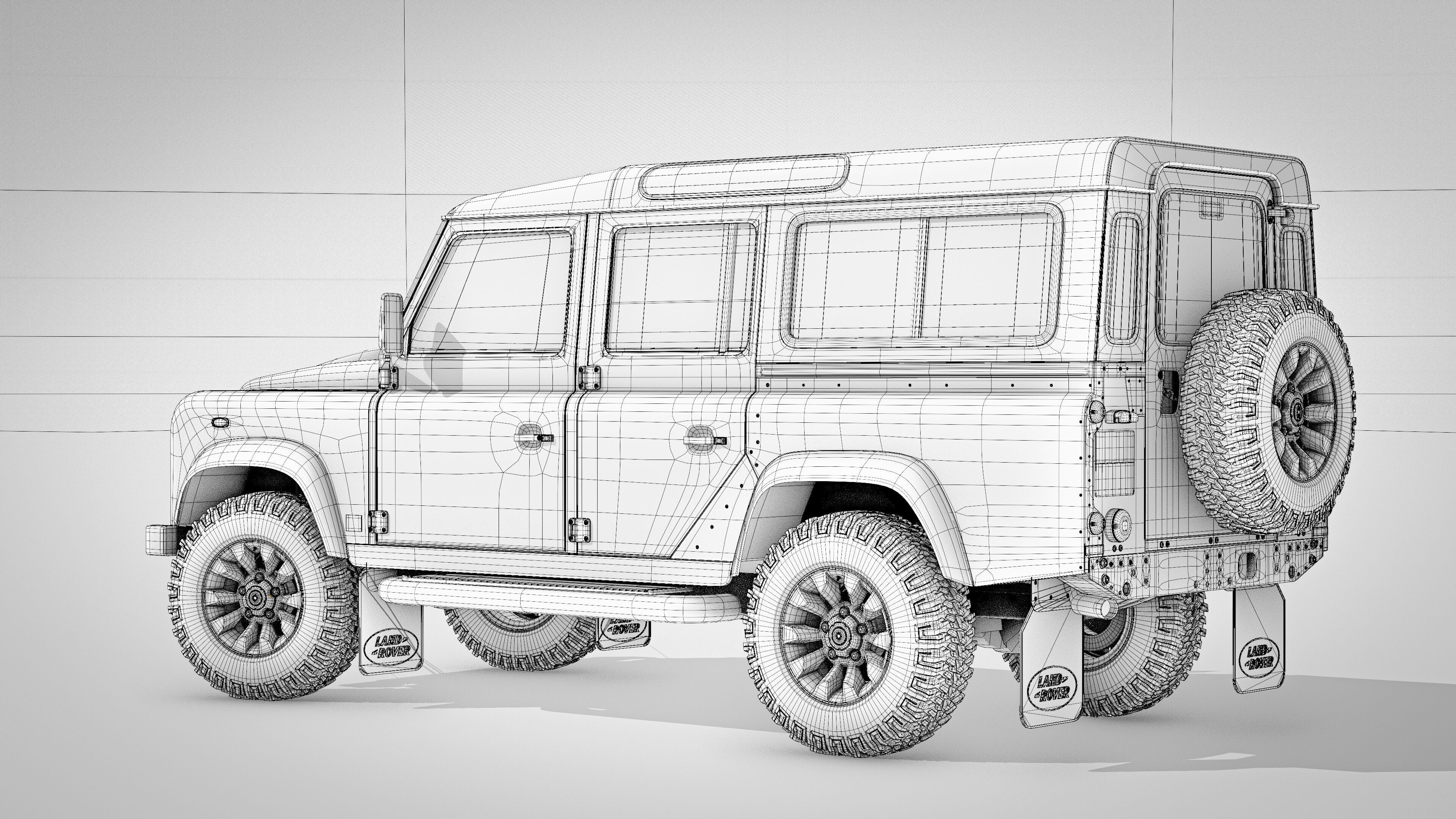 Land Rover Defender Works 110 2018 3D model_36