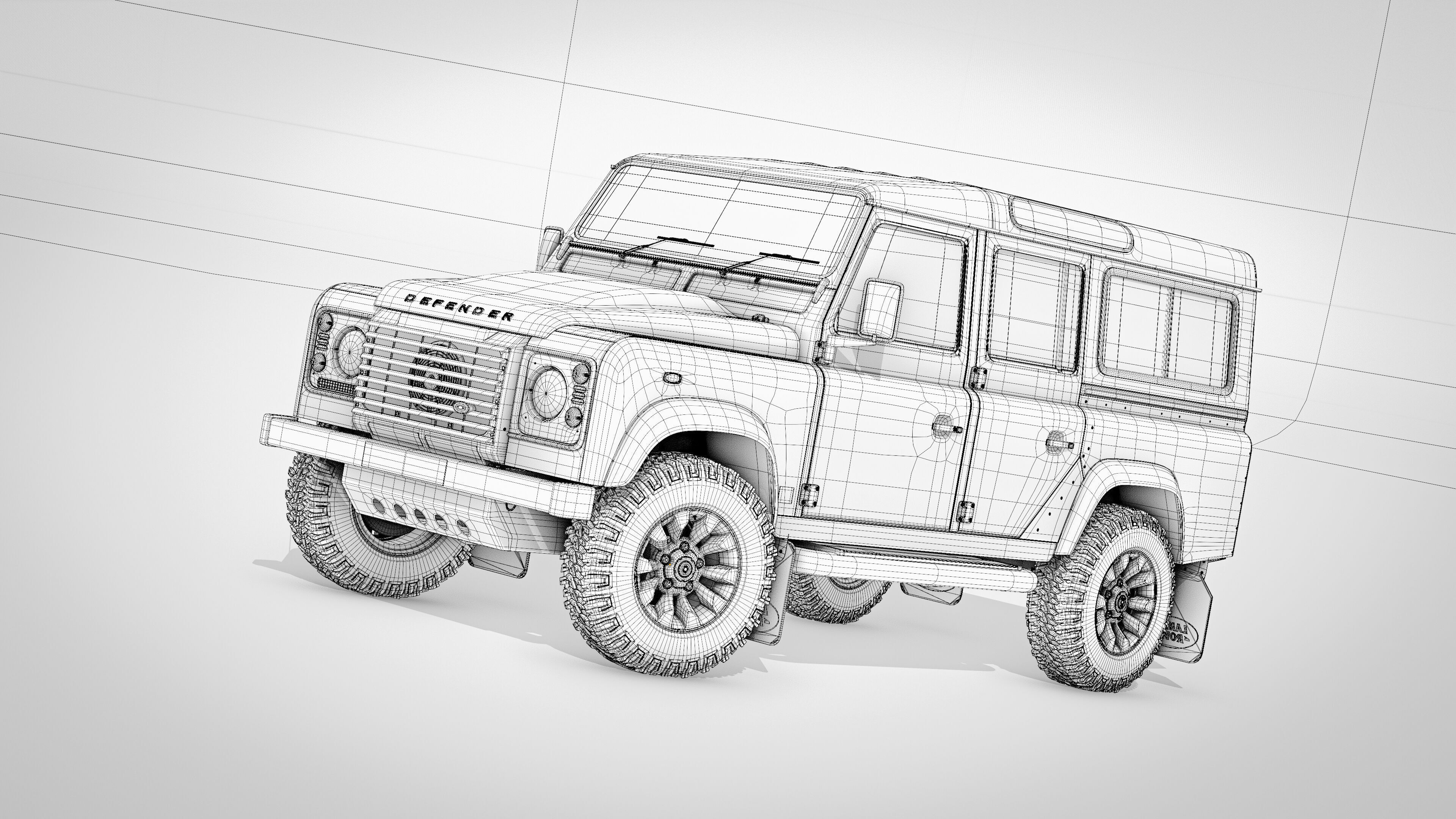 Land Rover Defender Works 110 2018 3D model_26