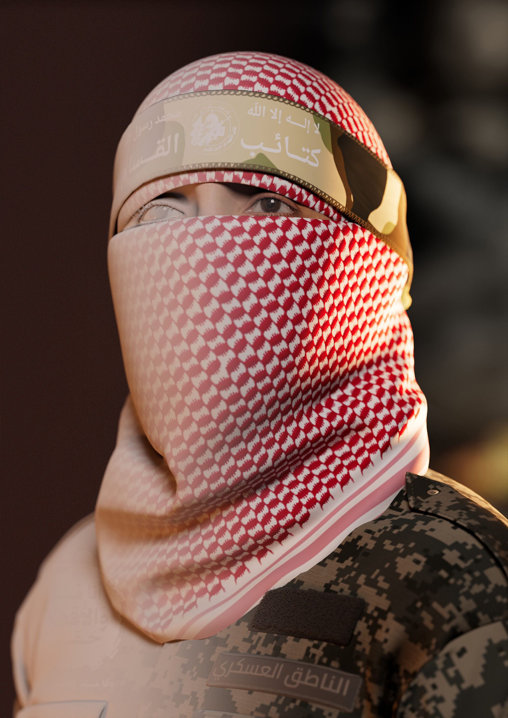 Abu Obaida - Al qassam - Palestinian resistance  Free 3D model_1