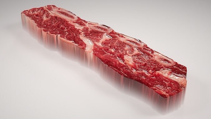 A Short Rib Steak Low-poly 3D model 3