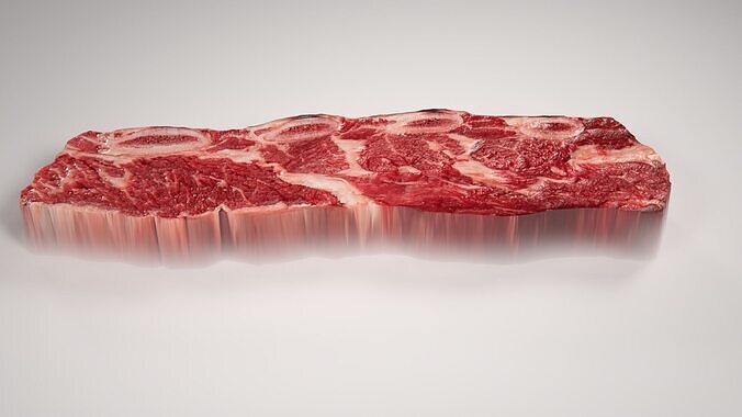 A Short Rib Steak Low-poly 3D model 6