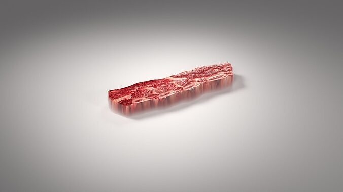 A Short Rib Steak Low-poly 3D model 7