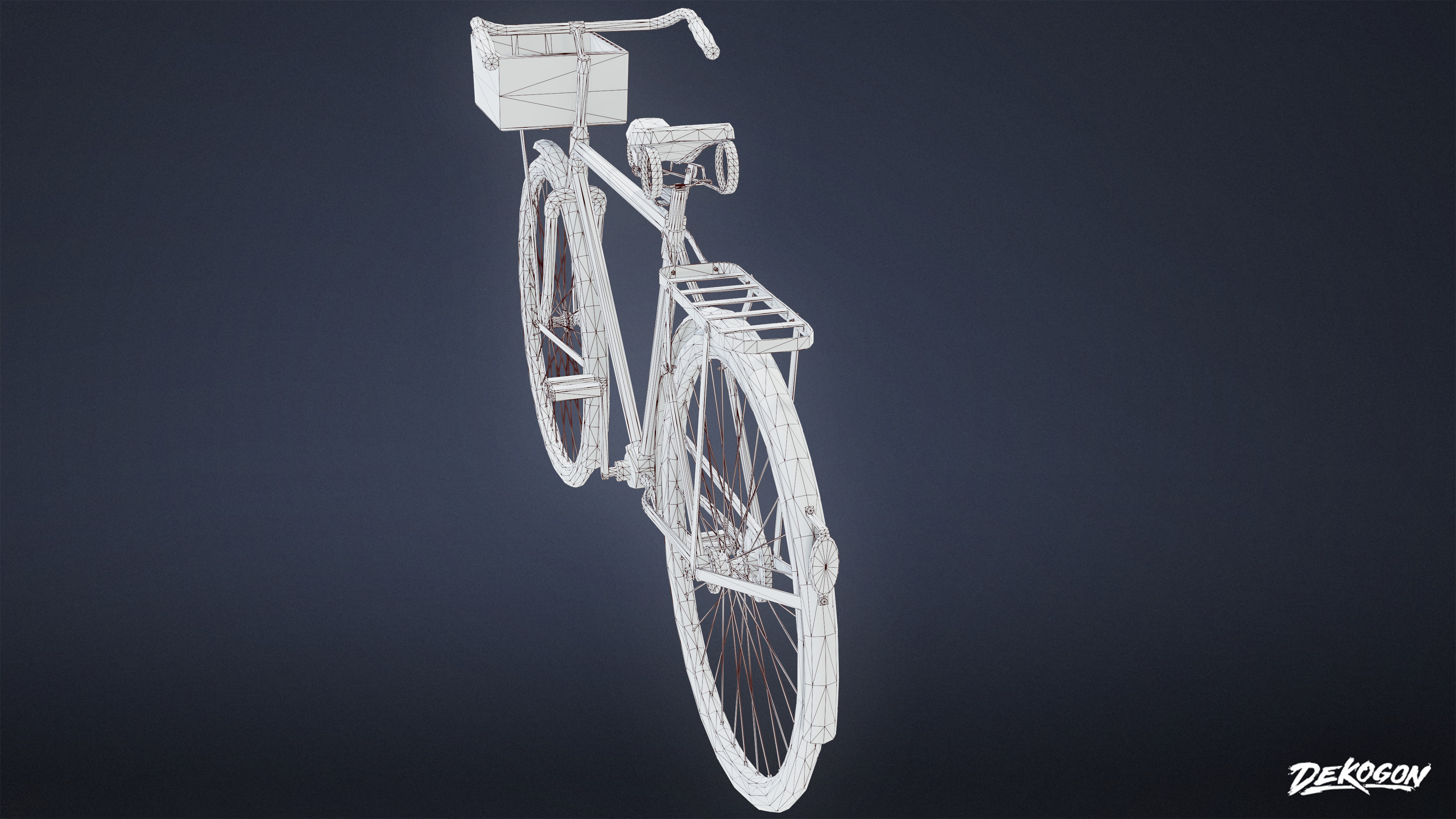 VEHICLES - Bicycle 02 - LOW POLY Low-poly 3D model_9