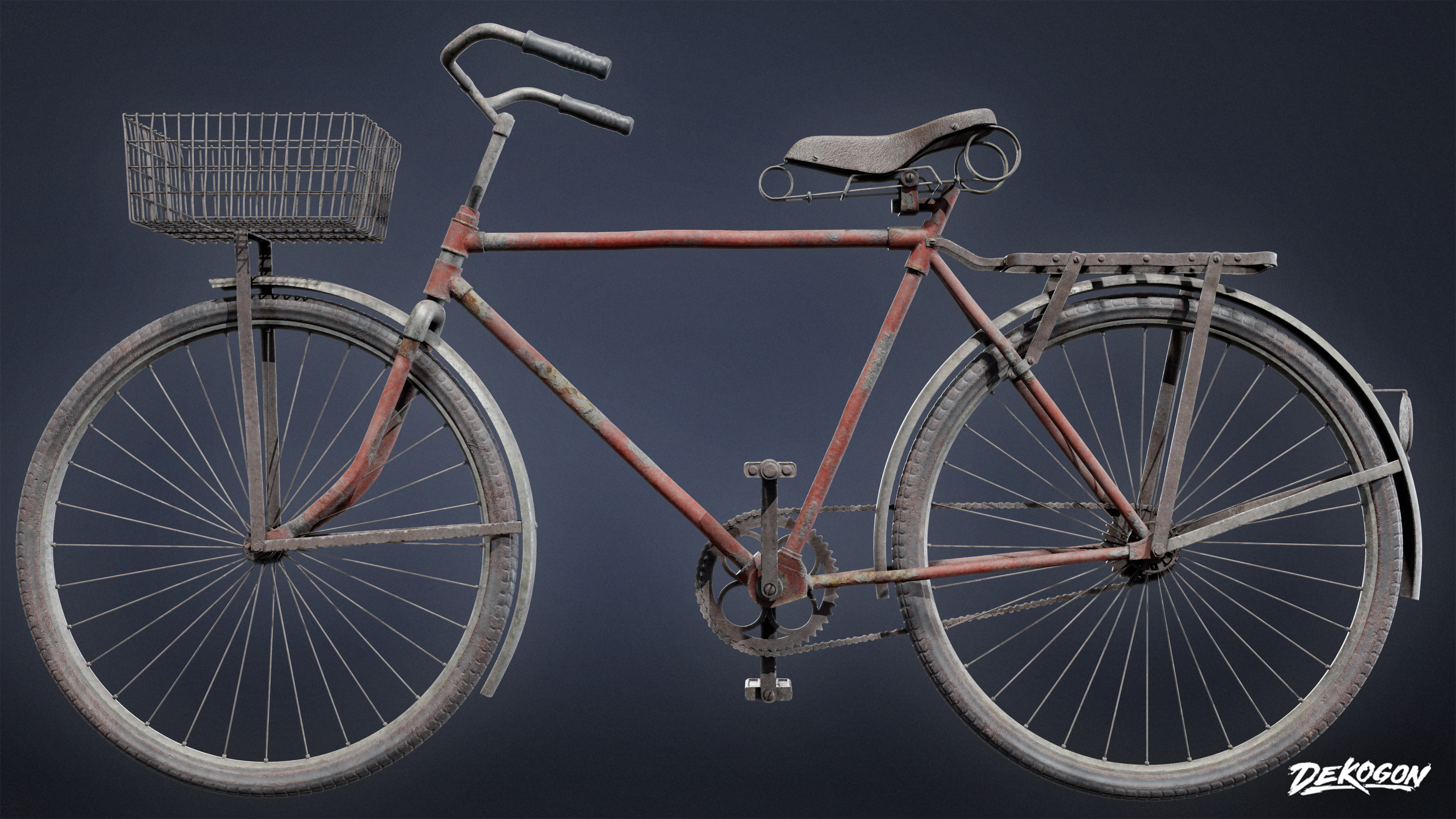 VEHICLES - Bicycle 02 - LOW POLY Low-poly 3D model_5