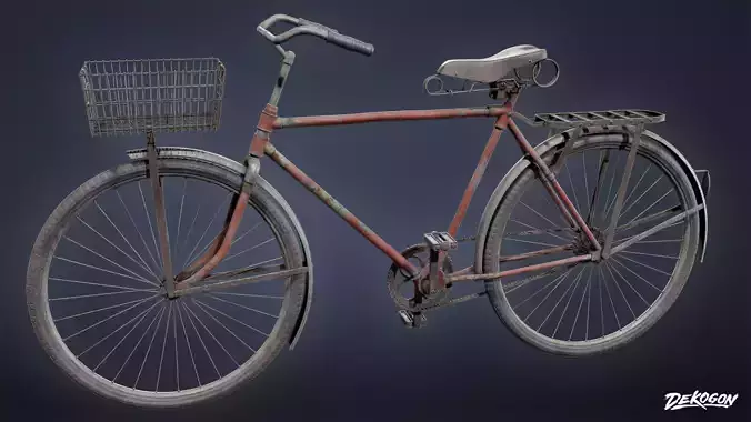 VEHICLES - Bicycle 02 - LOW POLY Low-poly 3D model