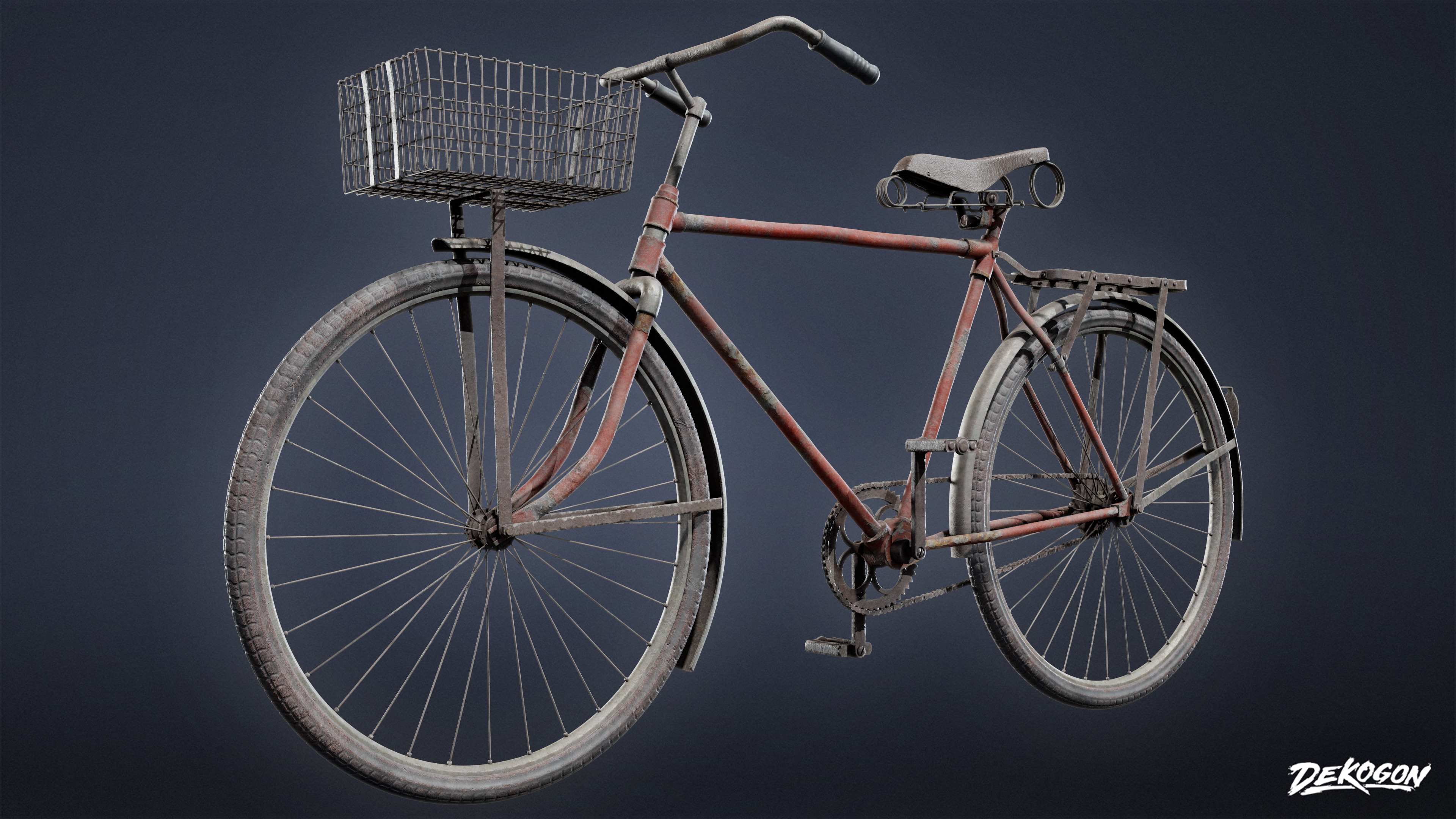 VEHICLES - Bicycle 02 - LOW POLY Low-poly 3D model_4