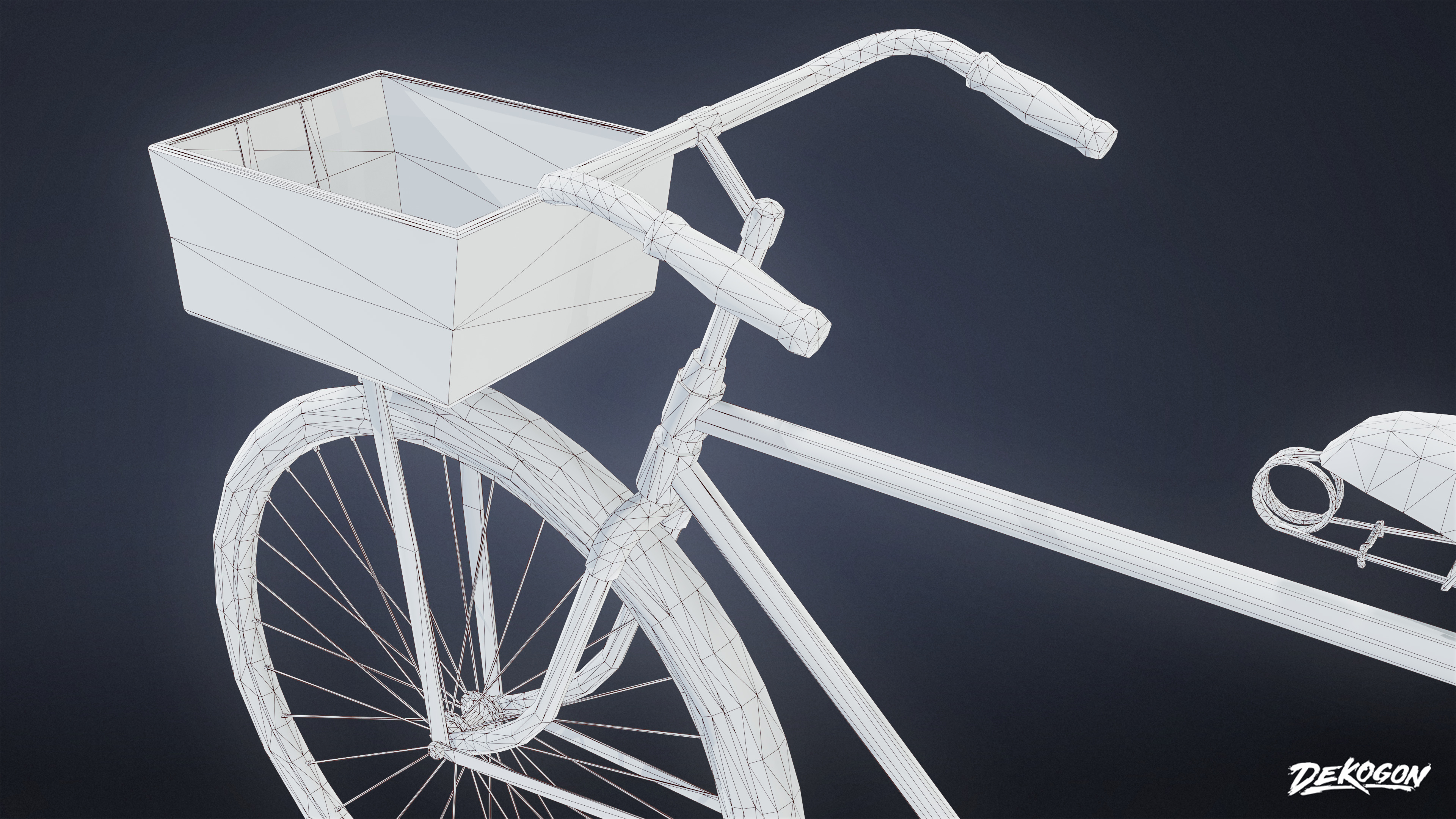 VEHICLES - Bicycle 02 - LOW POLY Low-poly 3D model_7