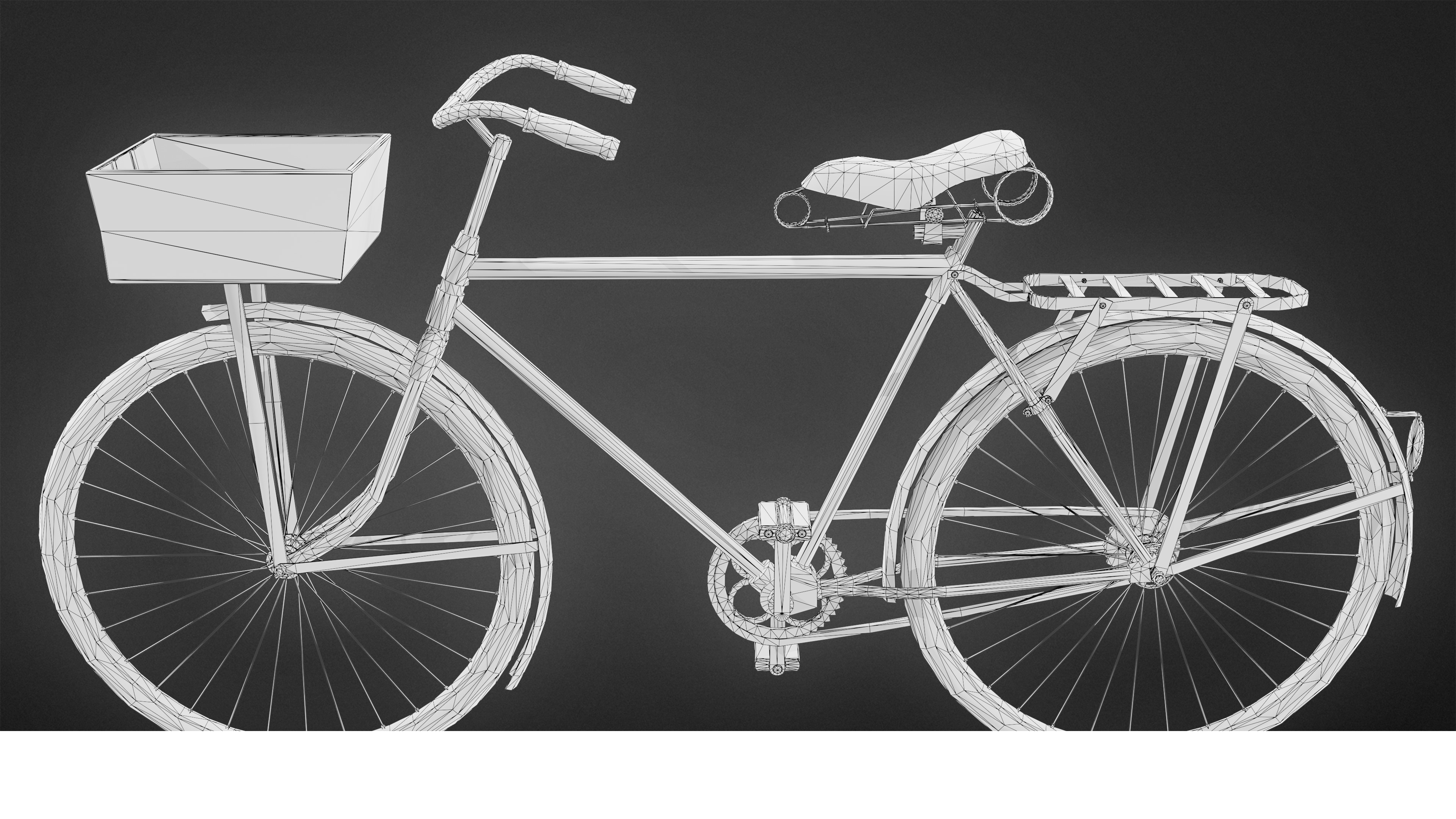 VEHICLES - Bicycle 02 - LOW POLY Low-poly 3D model_8