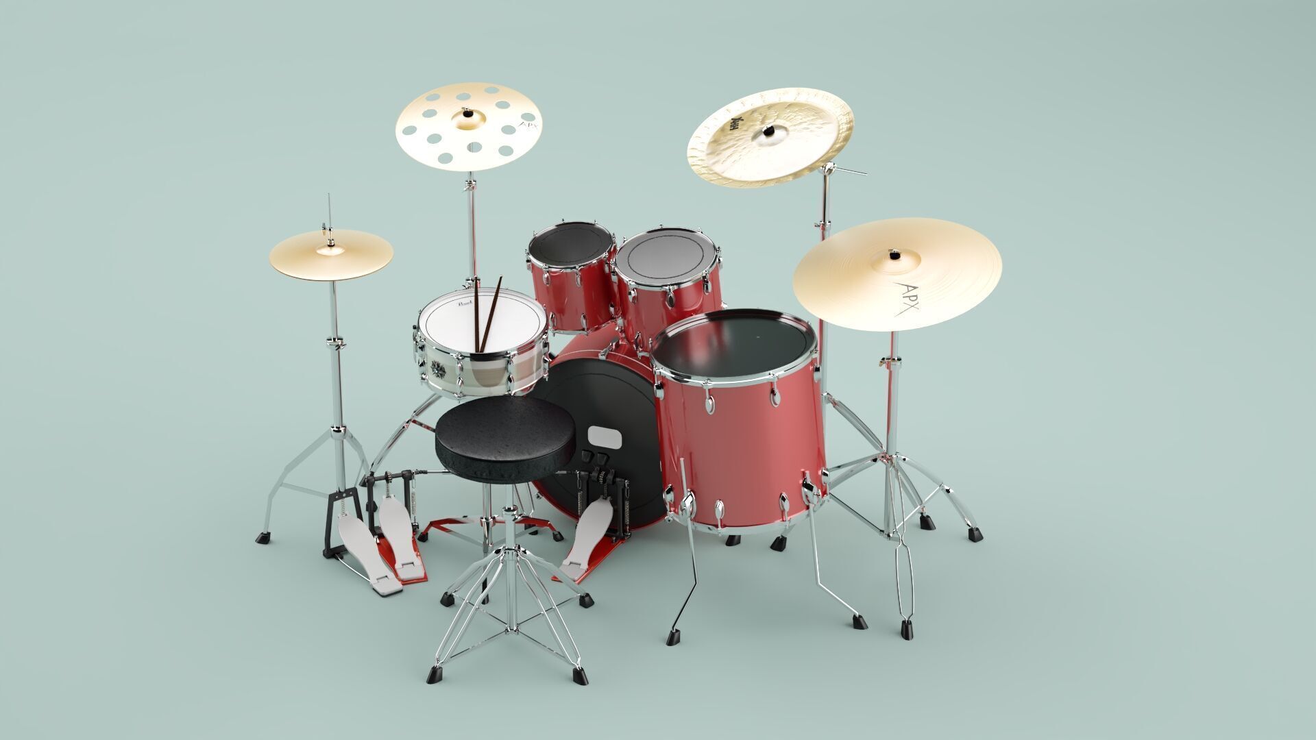 Drums 3D model_9