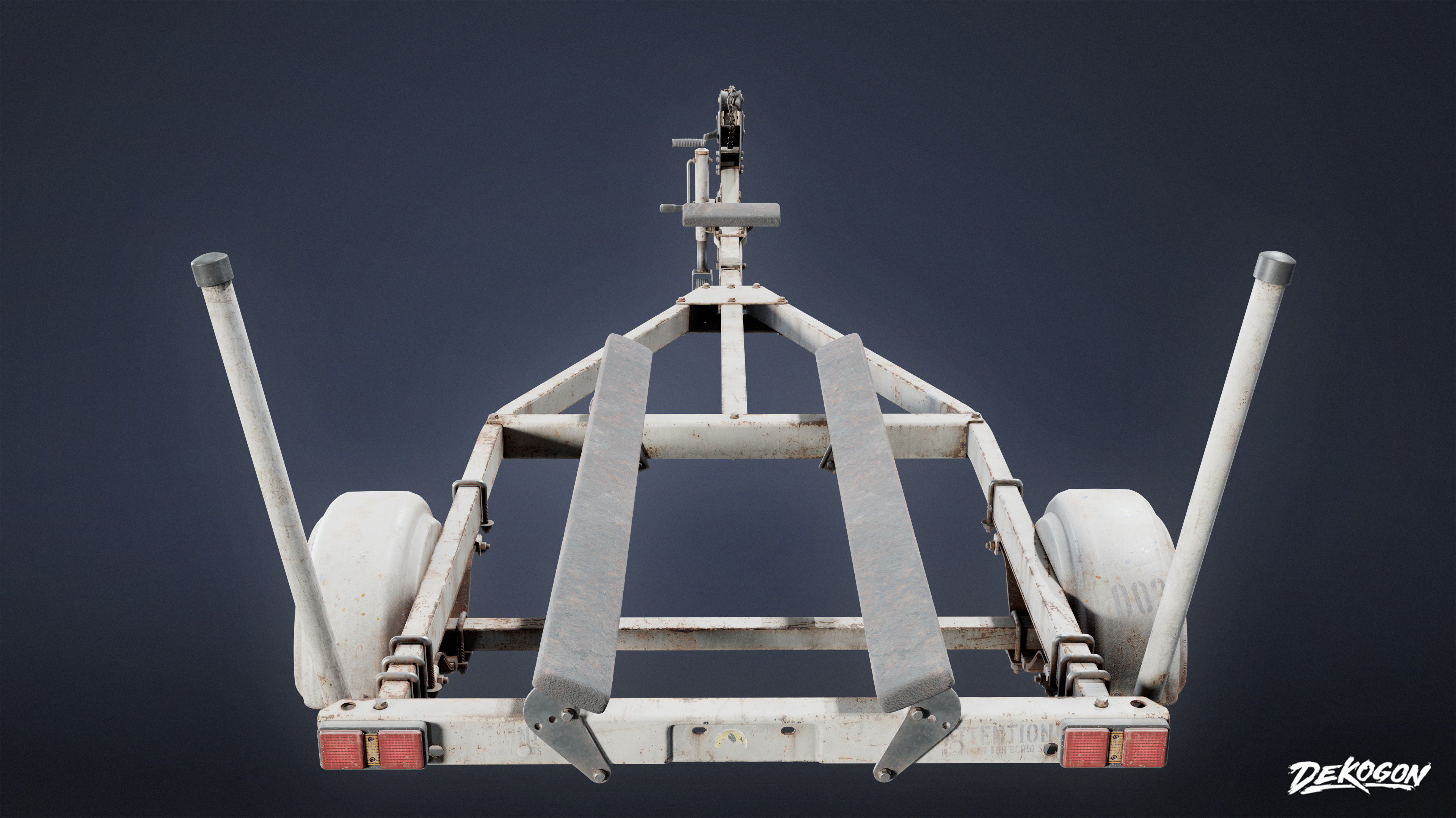 VEHICLES - Boat Trailer 02 - NANITE Low-poly 3D model_2