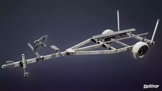 VEHICLES - Boat Trailer 02 - NANITE Low-poly 3D model