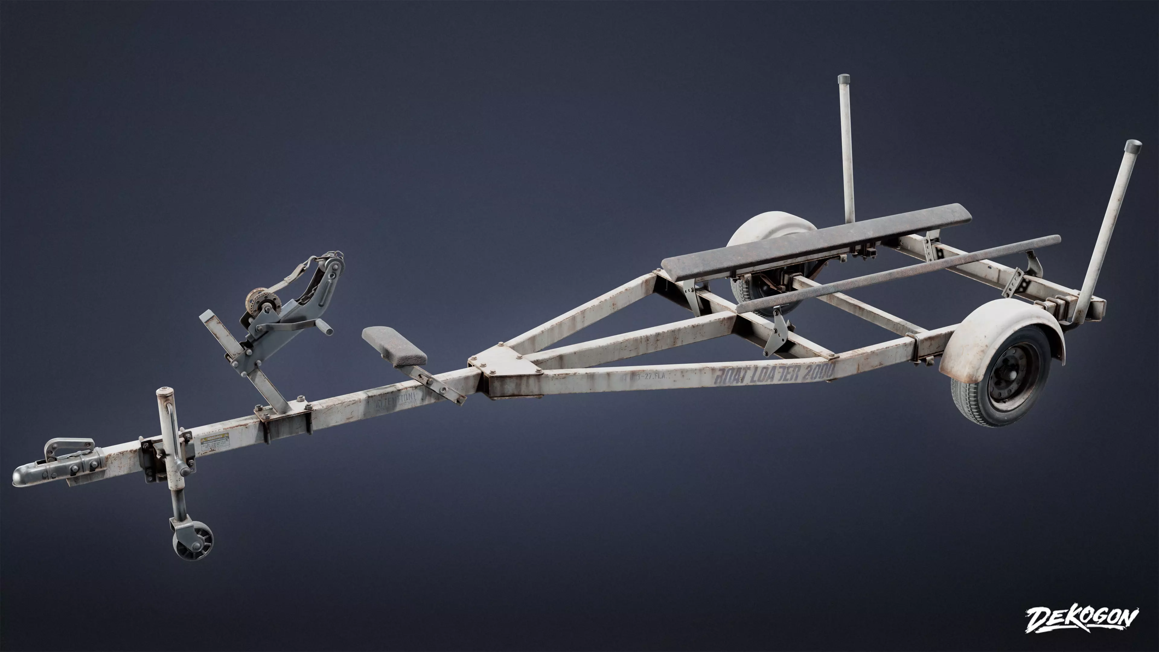 VEHICLES - Boat Trailer 02 - NANITE Low-poly 3D model_0