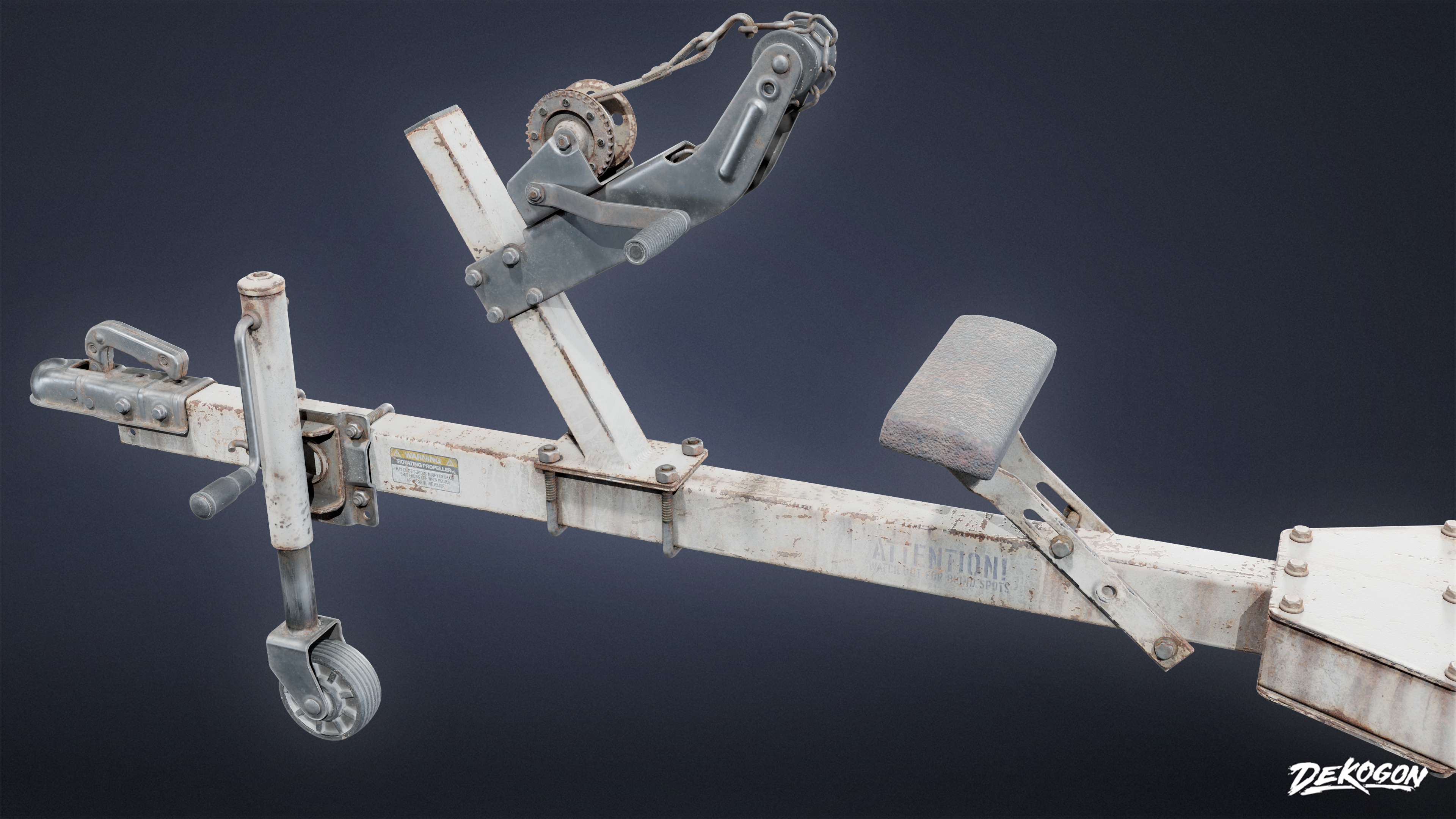 VEHICLES - Boat Trailer 02 - NANITE Low-poly 3D model_5