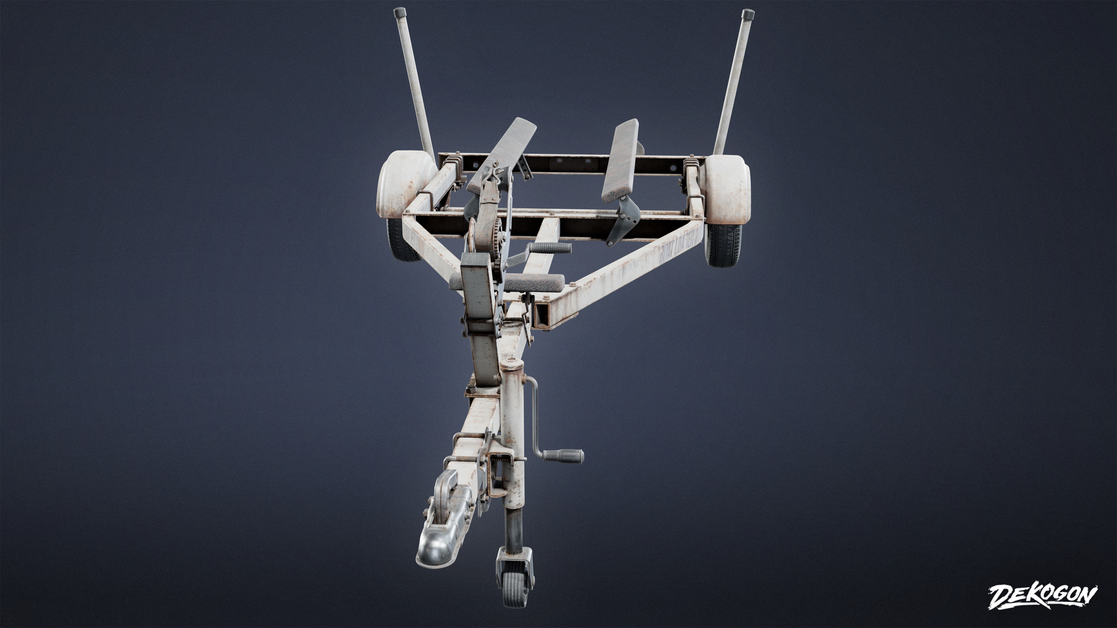 VEHICLES - Boat Trailer 02 - NANITE Low-poly 3D model_3