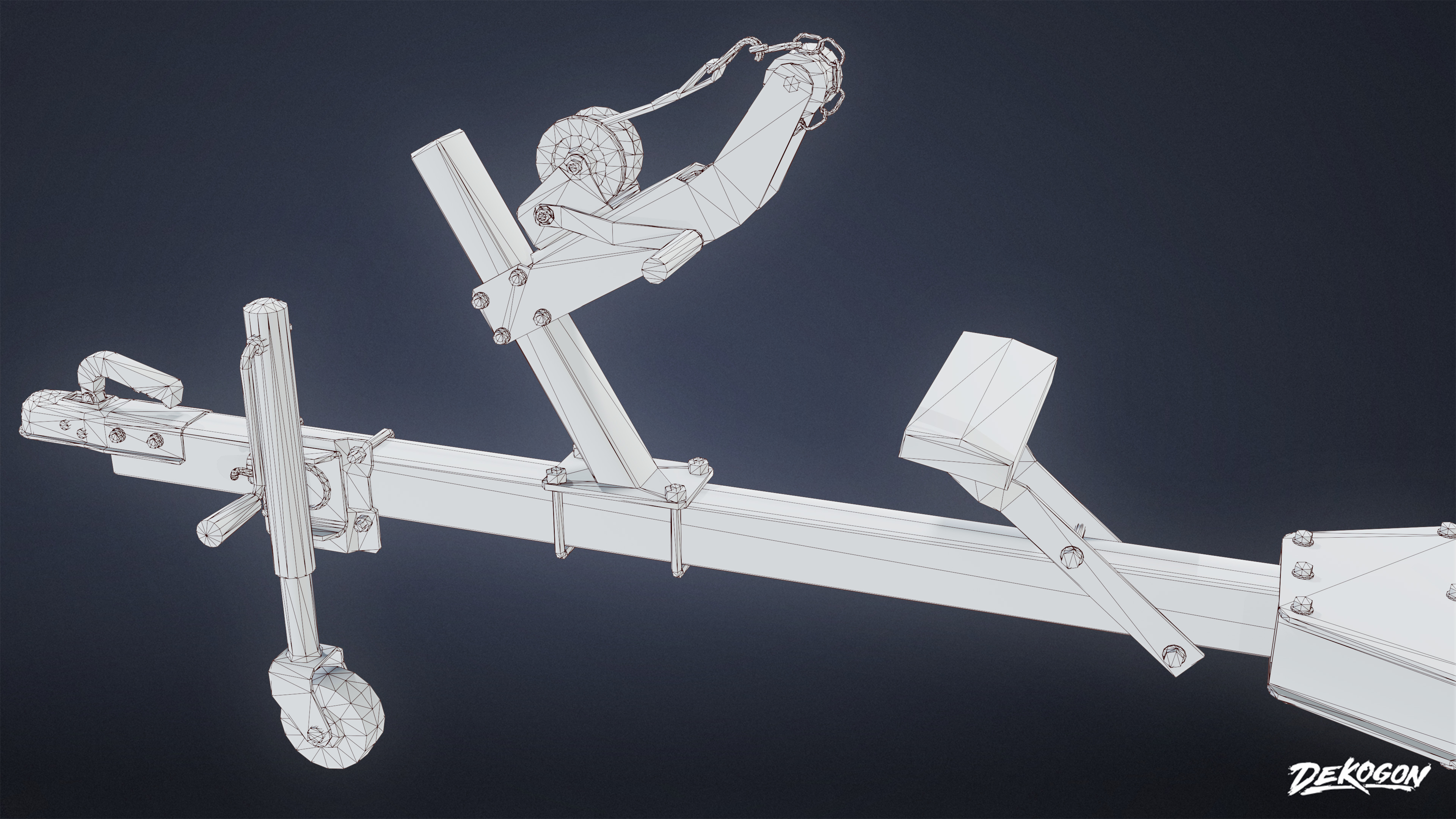 VEHICLES - Boat Trailer 02 - NANITE Low-poly 3D model_8