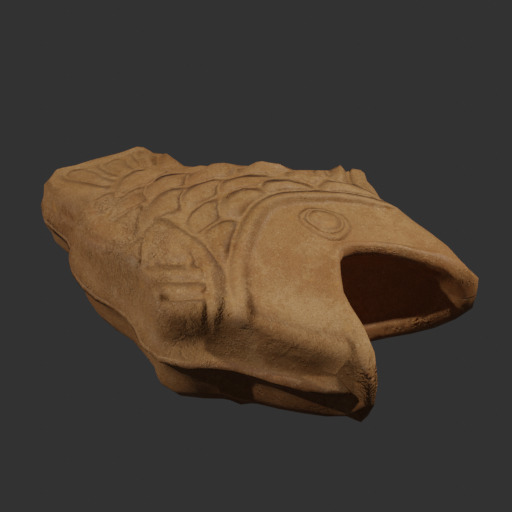 Taiyaki Low-poly 3D model_1