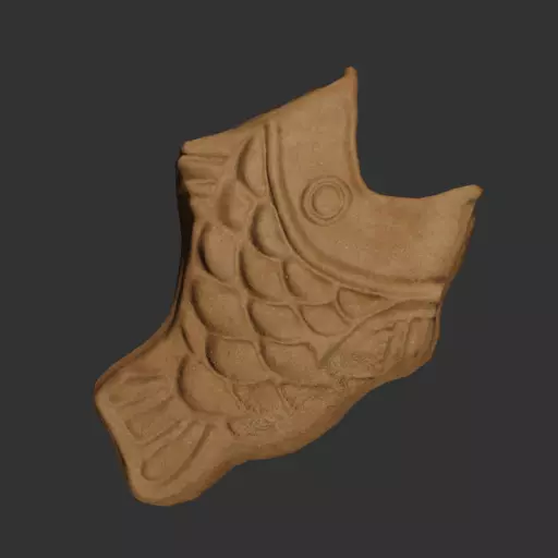 Taiyaki Low-poly 3D model_0