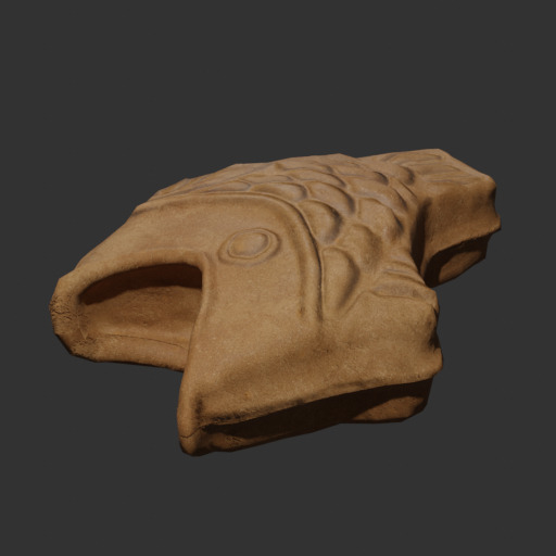 Taiyaki Low-poly 3D model_2