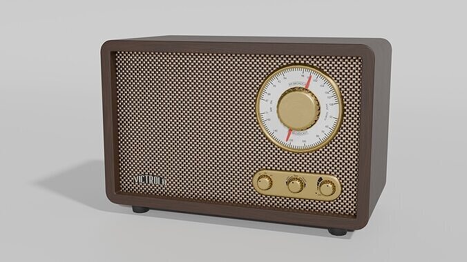 Retro radio VICTROLA 3D model
